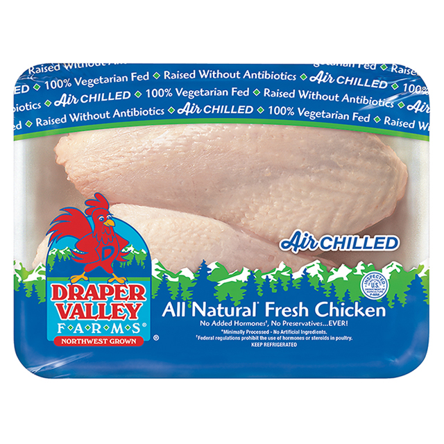 DRAPER VALLEY FARMS® Bone In Split Chicken Breasts