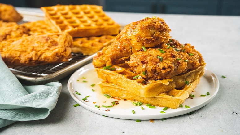 Fried Chicken & Savory Northwest Waffles