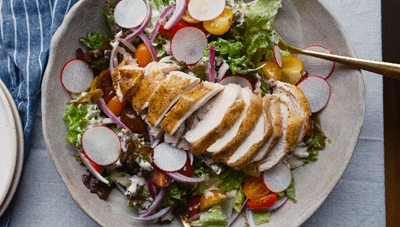 Grilled Chicken Salad with Honey Tahini