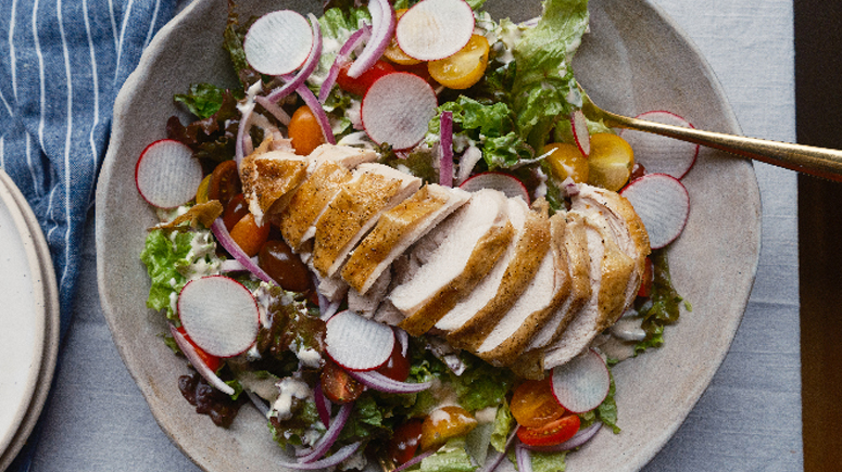 Grilled Chicken Salad with Honey Tahini