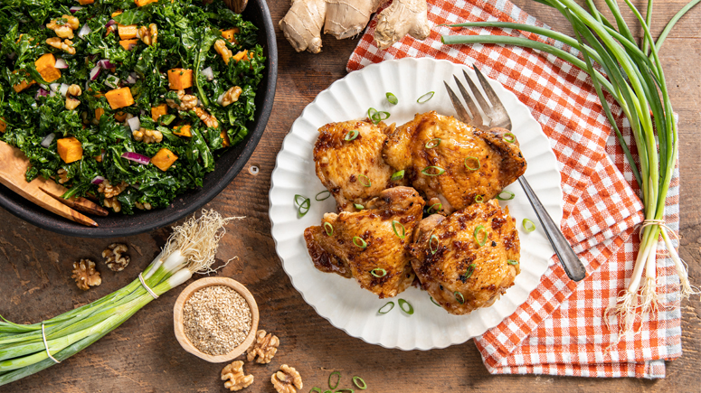 Ginger Porter Beer Glazed Chicken Thighs