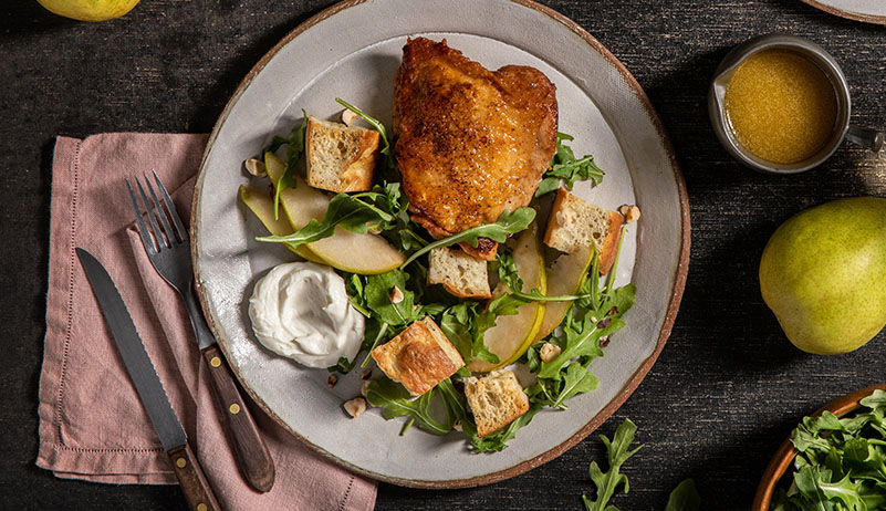 Chicken and Pear Panzanella Salad