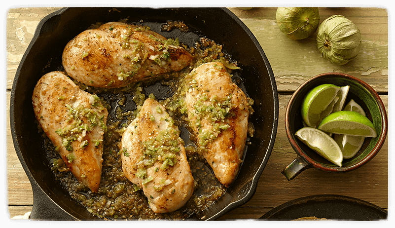 Chicken Breast with Warm Salsa Verde