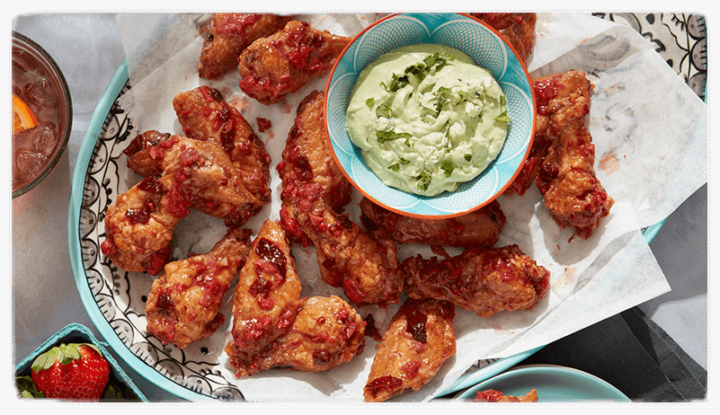 Oven-Baked Strawberry Chipotle Wings