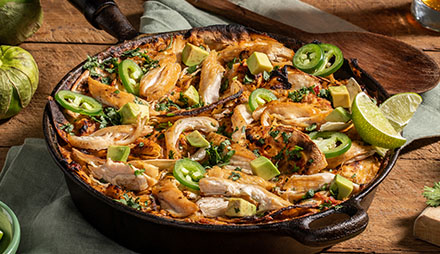 Skillet Chicken Enchilada Suizas