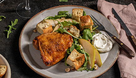 Chicken and Pear Panzanella Salad