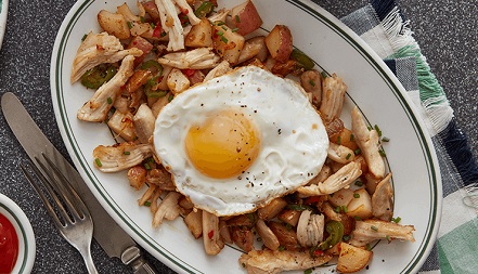 Chicken Hash and Eggs