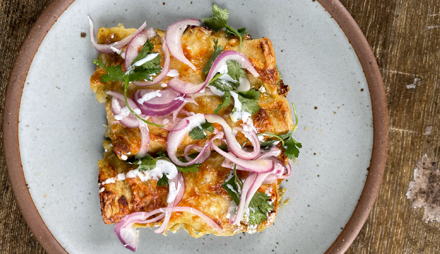 Green Chile Chicken and Goat Cheese Enchiladas