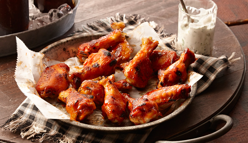 Grilled Honey Sriracha Wings