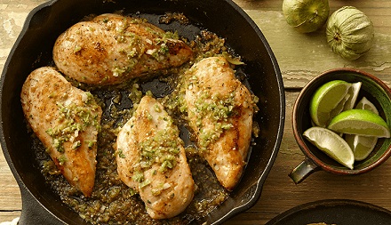 Chicken Breast with Warm Salsa Verde