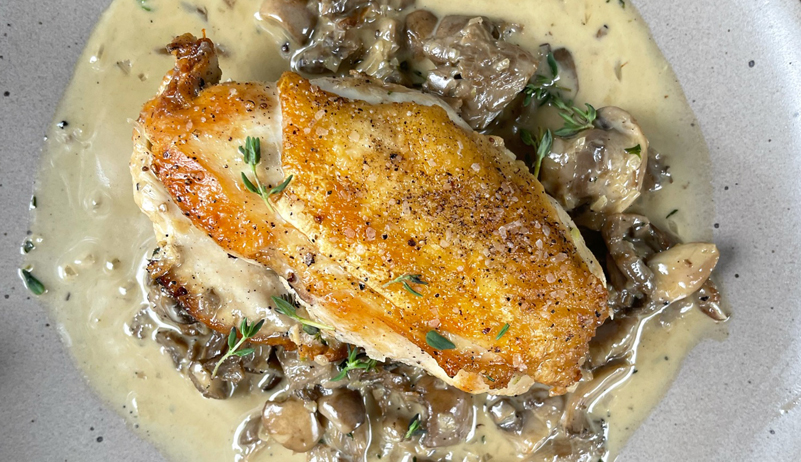 Chicken with Wild Mushroom Pan Sauce